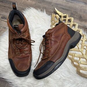 Ariat Lace Brown Leather Boots Shoes